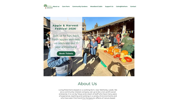 Screenshot of the Living Potential CIO website