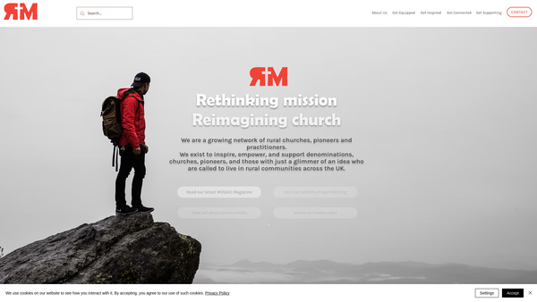 Screenshot of the Rural Ministries website