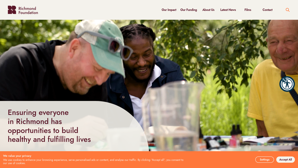 Screenshot of the Richmond Foundation website