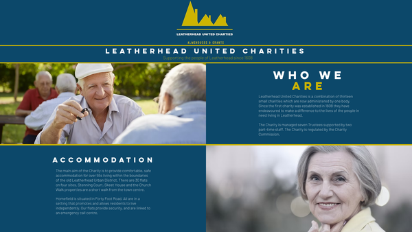 Screenshot of the Leatherhead United Charities website