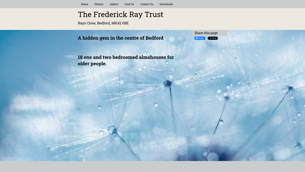 Screenshot of the The Frederick Ray Trust website