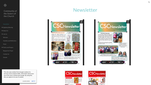 Screenshot of the Church Extension Association (Incorporated) website