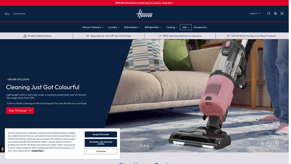Screenshot of the The Hoover Foundation website