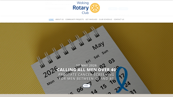 Screenshot of the Rotary Club Of Woking Benevolent Fund website