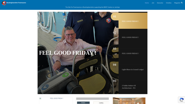Screenshot of the Buckinghamshire Masonic Benevolent Fund website