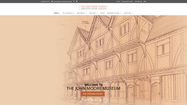 Screenshot of the Abbey Lawn Trust website