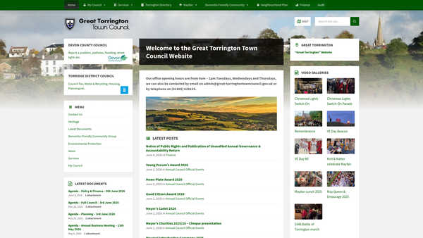 Screenshot of the Common Allotments website