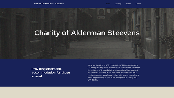 Screenshot of the Charity Of Alderman Steevens website