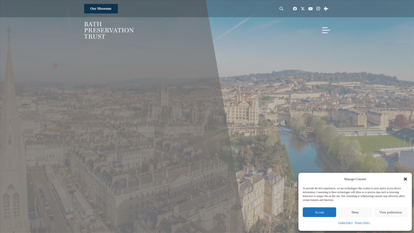 Screenshot of the The Bath Preservation Trust Ltd website