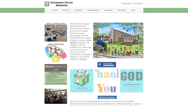 Screenshot of the The Lichfield Diocesan Trust No 1439 St Andrew The Westlands website