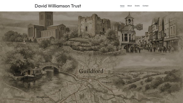 Screenshot of the David Williamson Trust website