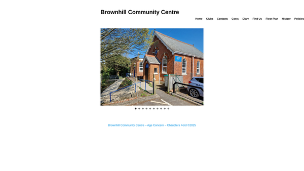 Screenshot of the Age Concern-Chandler's Ford website