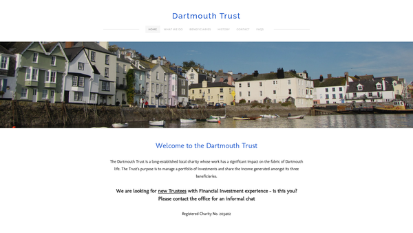 Screenshot of the The Dartmouth Trust website