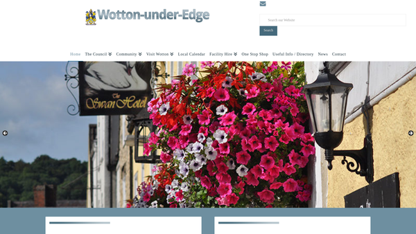 Screenshot of the Wotton-Under-Edge Town Trust website