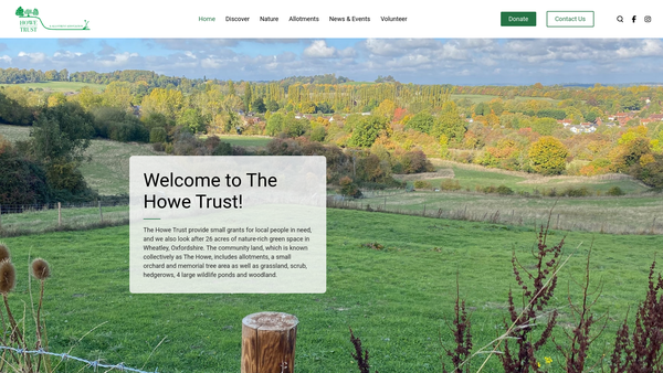 Screenshot of the The Howe Trust (Wheatley) website