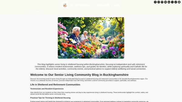 Screenshot of the St Scholastica's Retreat website