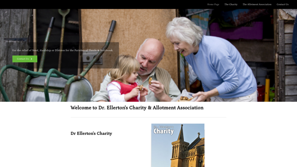 Screenshot of the Dr Ellerton's Charity website
