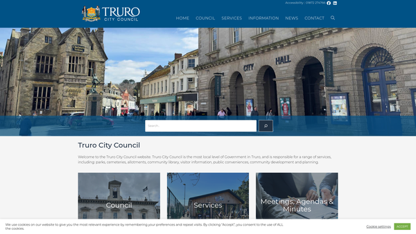 Screenshot of the John Cooper Furniss Charity website