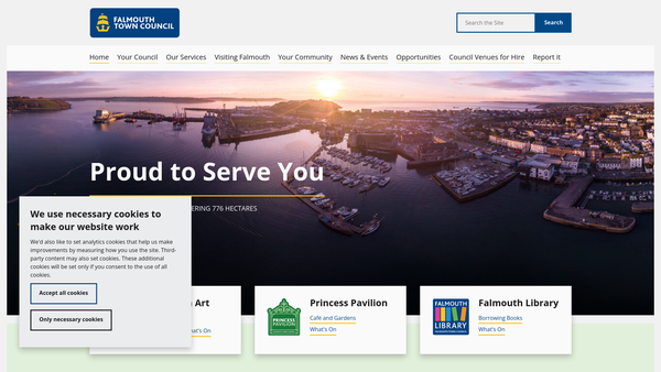 Screenshot of the The Kimberley Park website