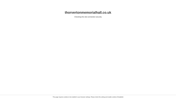 Screenshot of the Thorverton Memorial Hall website