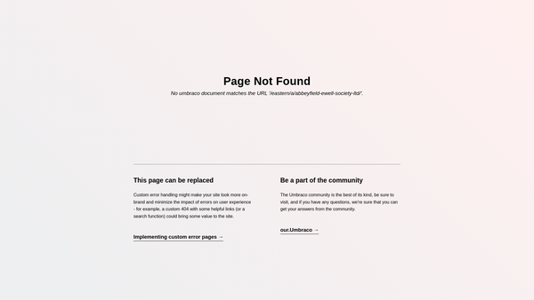 Screenshot of the The Abbeyfield (Ewell) Society Limited website