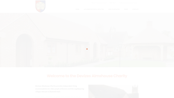 Screenshot of the Devizes Almshouse Charity website