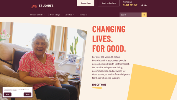 Screenshot of the Mayor Of Bath's Relief Fund website