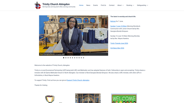Screenshot of the Charity Of Richard Belcher website