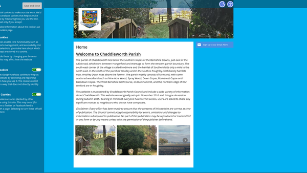 Screenshot of the Baker's And Others Charities website