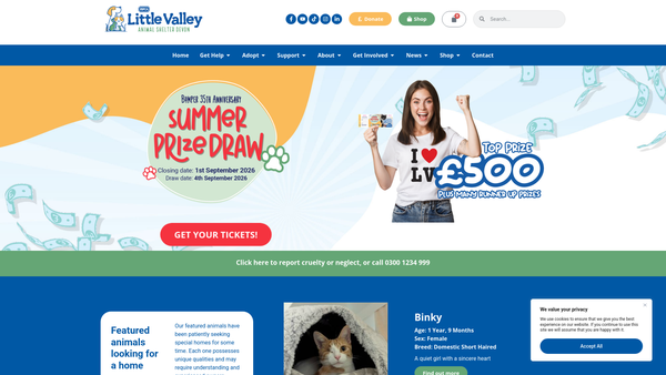 Screenshot of the RSPCA Devon Branch website
