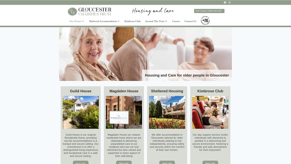Screenshot of the The Gloucester Charities Trust website