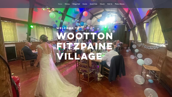 Screenshot of the Wootton Fitzpaine Village Hall website