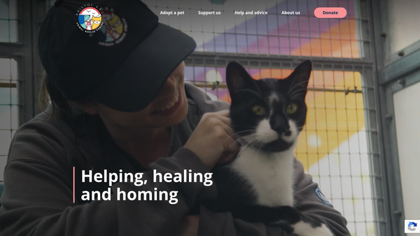 Screenshot of the Royal Society For The Prevention Of Cruelty To Animals Bristol And District Branch website