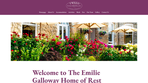 Screenshot of the The Emilie Galloway Home Of Rest website