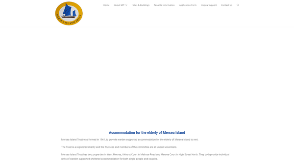 Screenshot of the Mersea Island Trust website