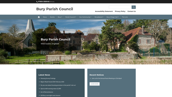 Screenshot of the Squires Cottages website
