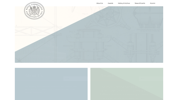 Screenshot of the Royal Commission For The Exhibition Of 1851 website