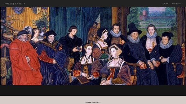 Screenshot of the Charity Of Anthony Roper website