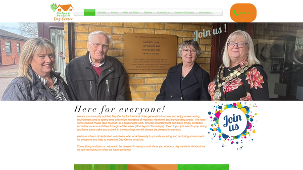 Screenshot of the Hockley and Hawkwell Day Centre website