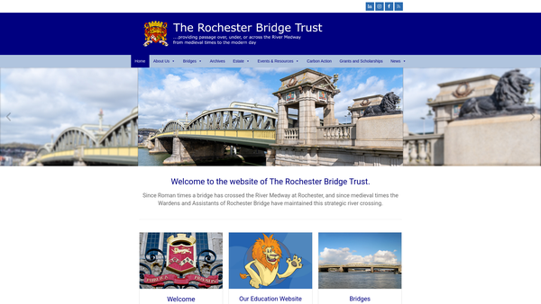 Screenshot of the The Wardens And Assistants Of Rochester Bridge In The County Of Kent website