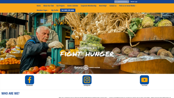 Screenshot of the The Rotary Club Of Horsham Benevolent Fund website