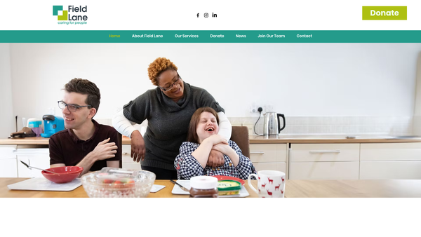 Screenshot of the The Field Lane Foundation website