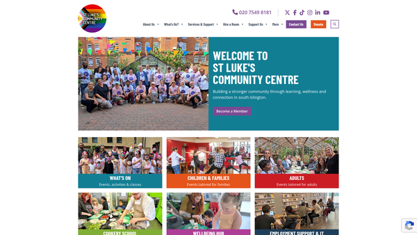Screenshot of the St Luke's Parochial Trust website