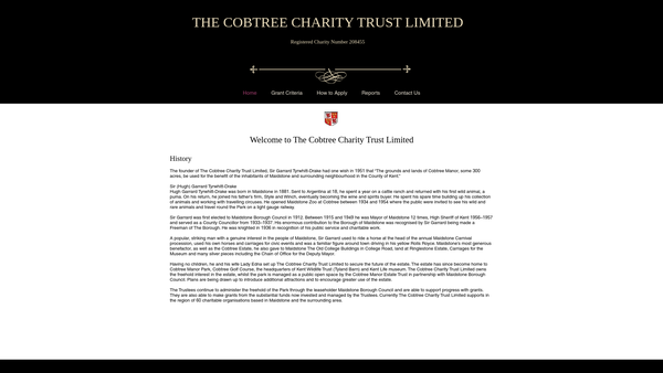 Screenshot of the The Cobtree Charity Trust Limited website