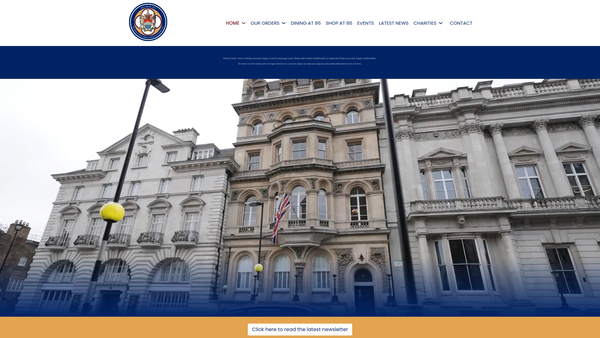 Screenshot of the Great Priory Of The Order Of The Temple Fund Of Benevolence website