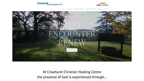 Screenshot of the The Divine Healing Mission website