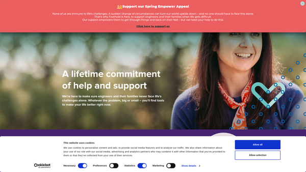 Screenshot of the The Institution Of Engineering And Technology Benevolent Fund website