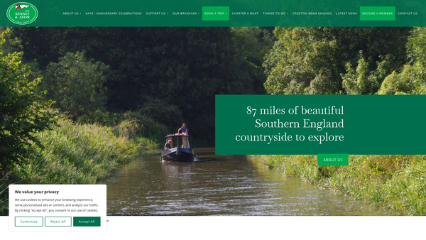 Screenshot of the The Kennet And Avon Canal Trust, Limited website