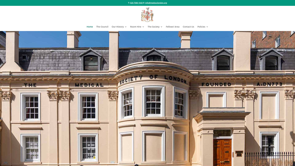 Screenshot of the The Medical Society Of London website