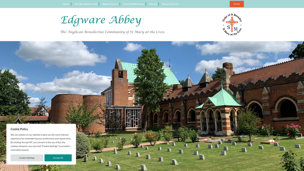 Screenshot of the Community Of St Mary At The Cross website